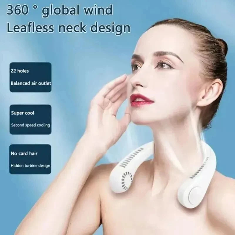 CoolAura 2025 – Hands-Free Bladeless Neck Fan